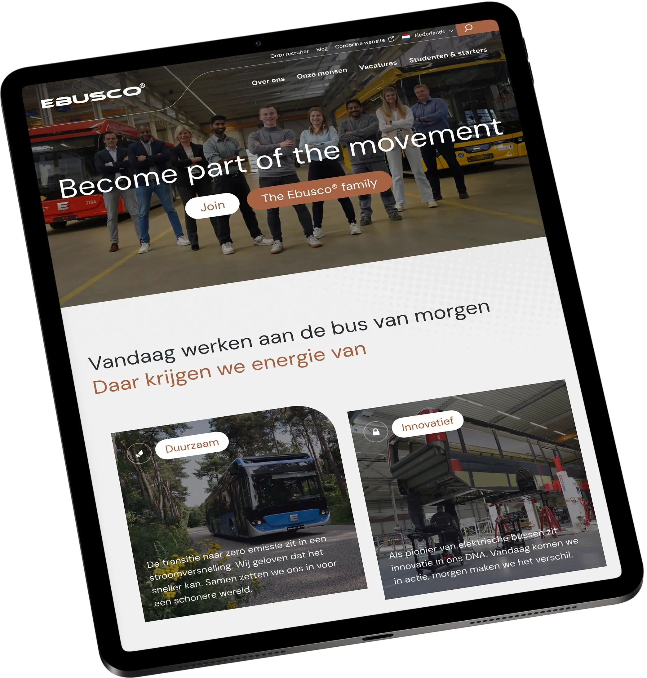 Spits - Visual - Ebusco Careers - iPad